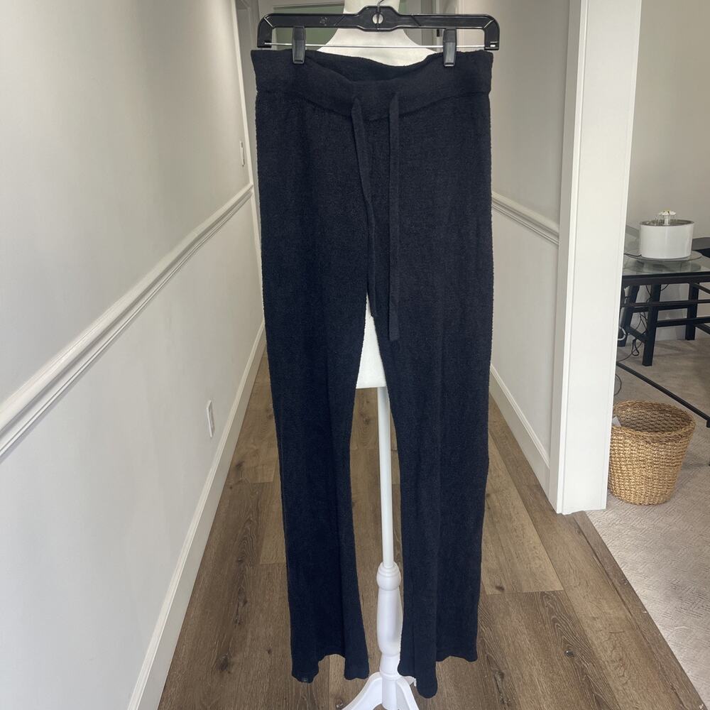 Barefoot Dreams Bamboo Chic Lite Wide Leg Black Pants Soft No Pockets Size S